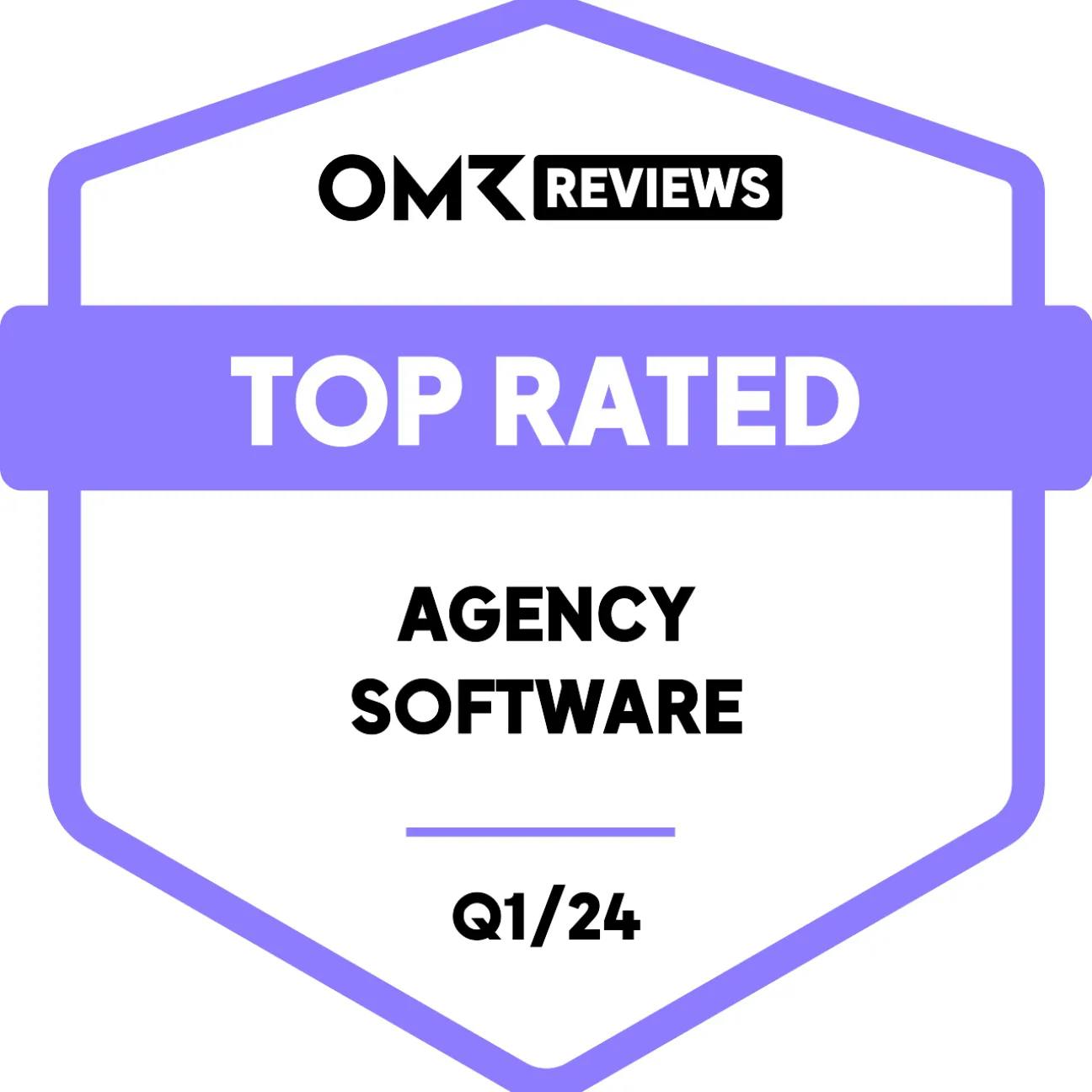 helloHQ | OMR Reviews Badge Agency Software Top Rated Q1 24 TBX