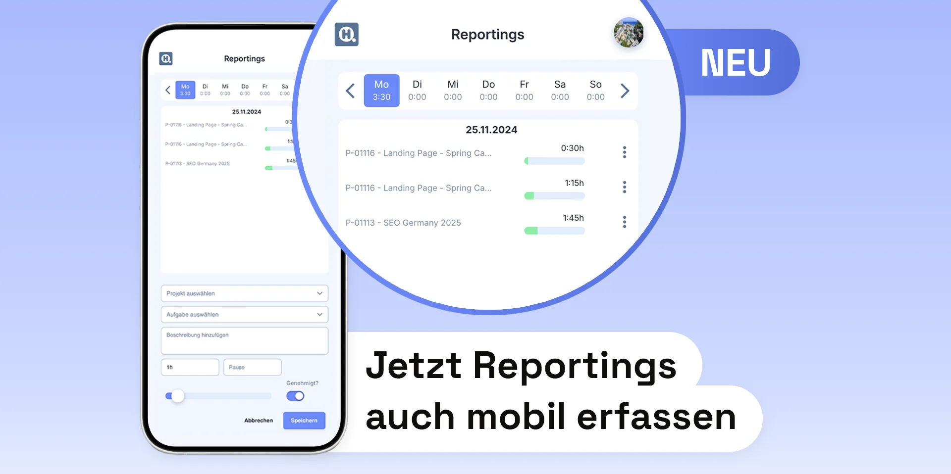 helloHQ | Zeiten mobil tracken mit der mobilen helloHQ Zeiterfassung
